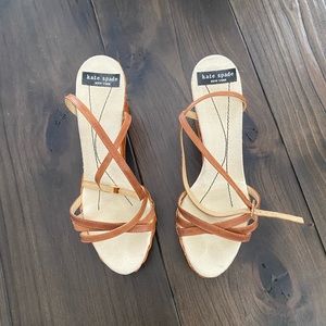 Kate Spade Raffia Platform Shoes